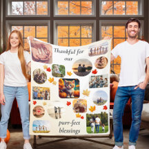 Autumn Kitten 13 Photo Collage Gato de Ação de Gra