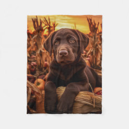 Cobertor De Velo Autumn Labrador Pup