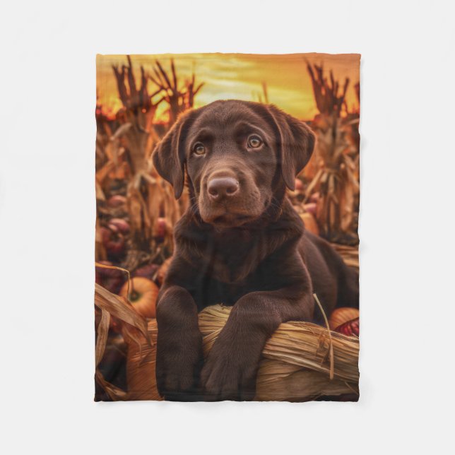 Cobertor De Velo Autumn Labrador Pup (Frente)