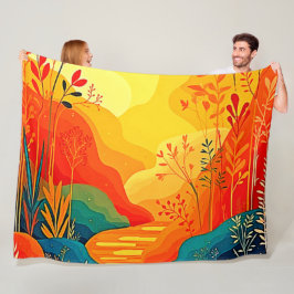 Cobertor De Velo Autumn Landscape Art