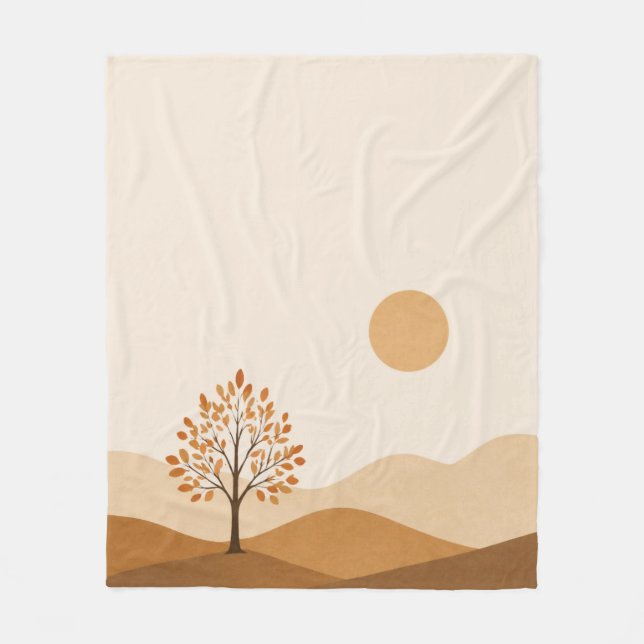 Cobertor De Velo Autumn Landscape Throw Blanket  (Frente)