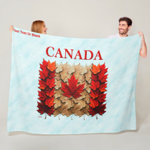 Cobertor De Velo Autumn Maple Leaf Canada Flag