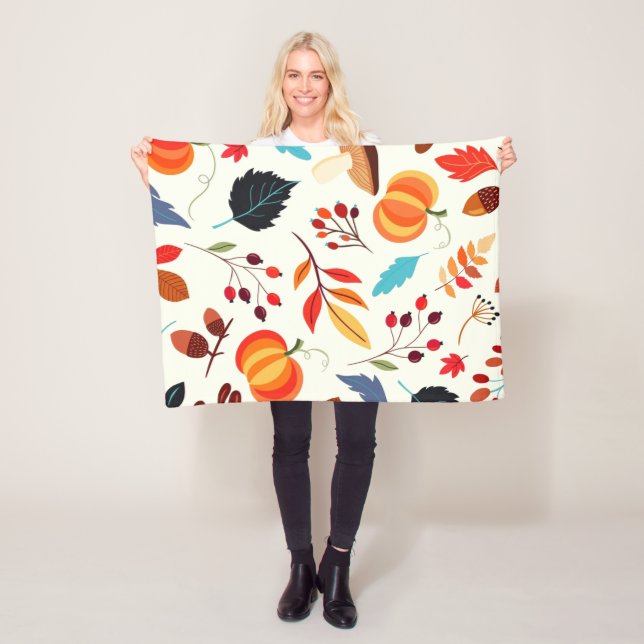 Cobertor De Velo Autumn Patterno Baby Fleece Blanket (In Situ)