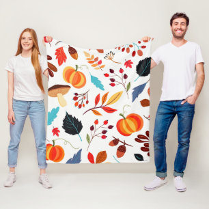 Cobertor De Velo Autumn Patterno Fleece Blanket