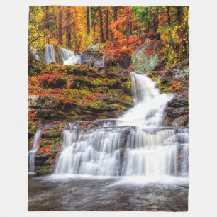 Cobertor De Velo Autumn Waterfall
