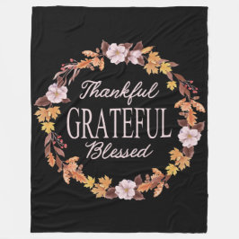 Cobertor De Velo Autumn Wreath Graças Grateful Abençoado