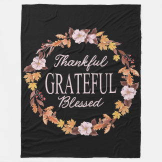 Cobertor De Velo Autumn Wreath Graças Grateful Abençoado