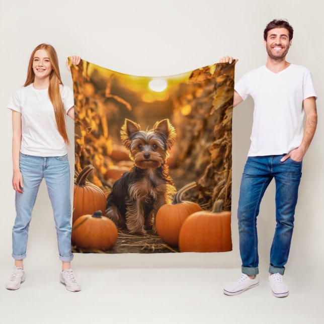 Cobertor De Velo Autumn Yorkie Pup (In Situ)