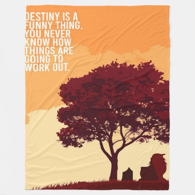 Cobertor De Velo Avatar Inspirational Quote em Aberto (Frente)