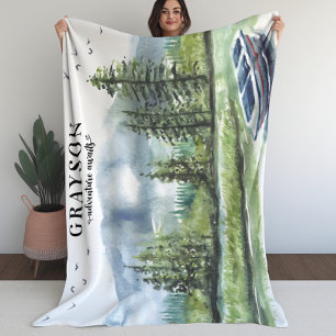 Cobertor De Velo Aventura Russo de Montanha com Barco + Nome Person