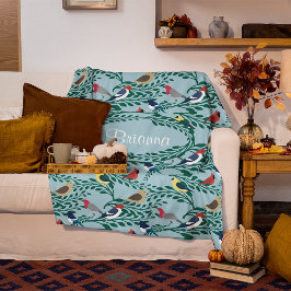 Cobertor De Velo Aves Em Ramais Personalizados