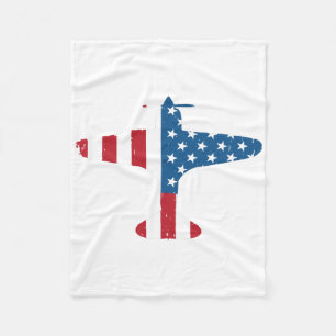 Cobertor De Velo Avião Avião Avião EUA Bandeira-piloto Veterano