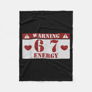 Cobertor De Velo Aviso 6 7 Energia Diversão 67 Número 6-7 6 7 Seis