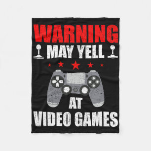 Cobertor De Velo Avisos Podem Gritar Em Jogos De Jogador De Videos 
