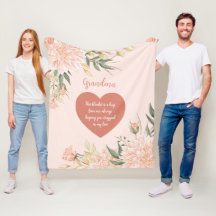 Avó Avó Cotação Watercolor Pink Floral