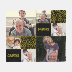 Cobertor De Velo  Avô Colagem de Fotos Personalizadas 