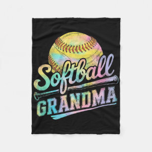 Cobertor De Velo Avó de Softbol Amarra Tinta Amantes de Softbol Dia