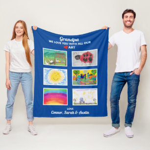 Cobertor De Velo Avô Nós Te Amo, Netos Desenhos De Arte Personali