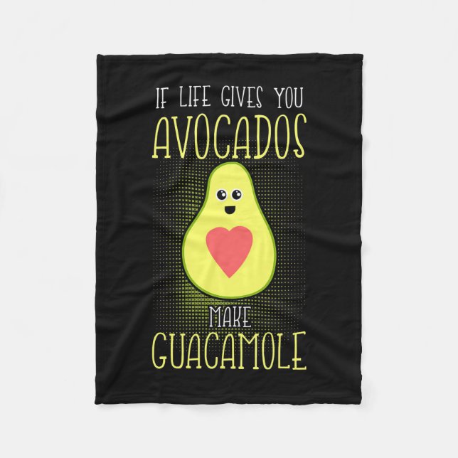 Cobertor De Velo Avocados Make Guacamole (Frente)
