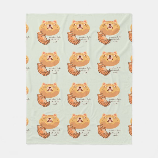 Cobertor De Velo Awake Orange Cat (Frente)