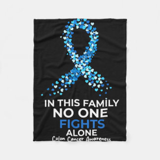 Cobertor De Velo Awareness for colorectal &amp; colon cancer blue