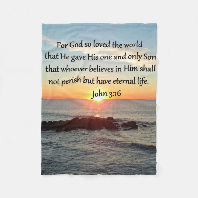 COBERTOR DE VELO AWE-INSPIRING JOHN 3:16 SUNRISE (Frente)