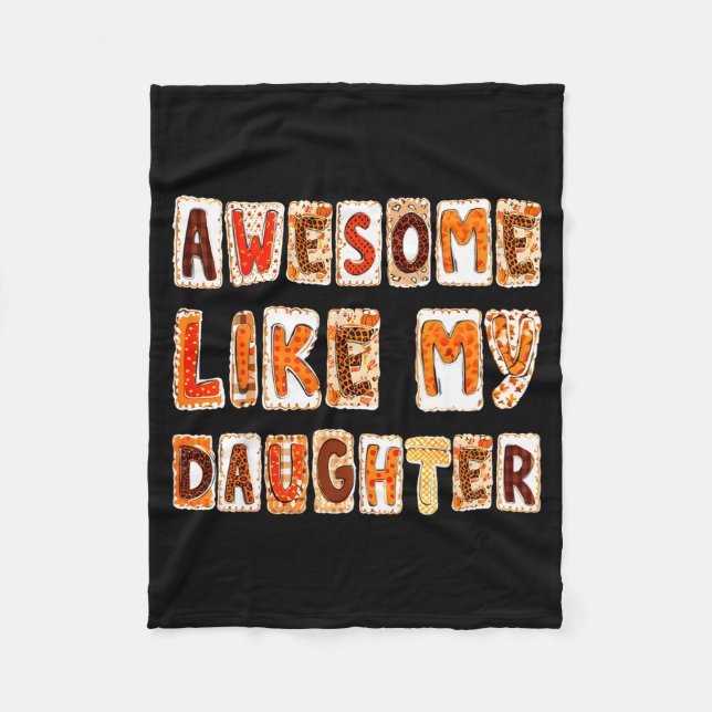Cobertor De Velo Awesome Like My Daughter For Men Dad Funny Fathers (Frente)