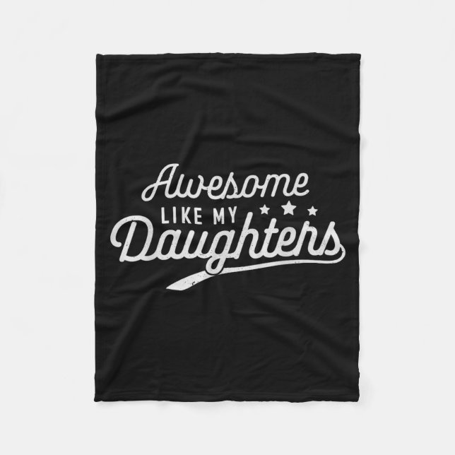 Cobertor De Velo Awesome Like My Daughters Men Funny Fathers Day Da (Frente)