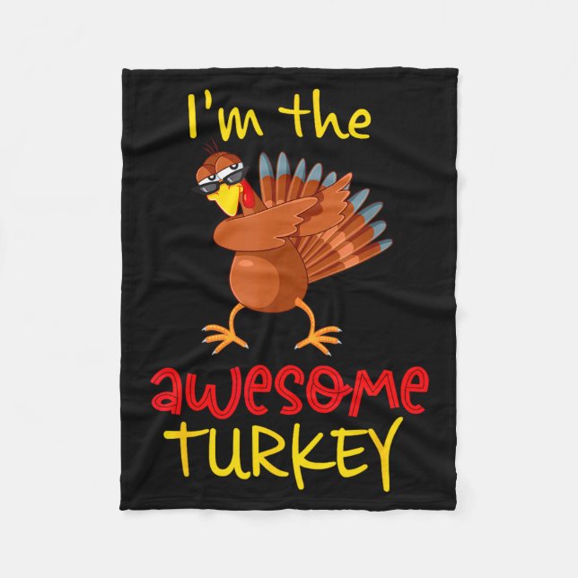Cobertor De Velo Awesome Turkey Matching Family Group Thanksgiving  (Frente)