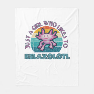 Cobertor De Velo Axolotl Apenas uma garota que gosta de relaxar