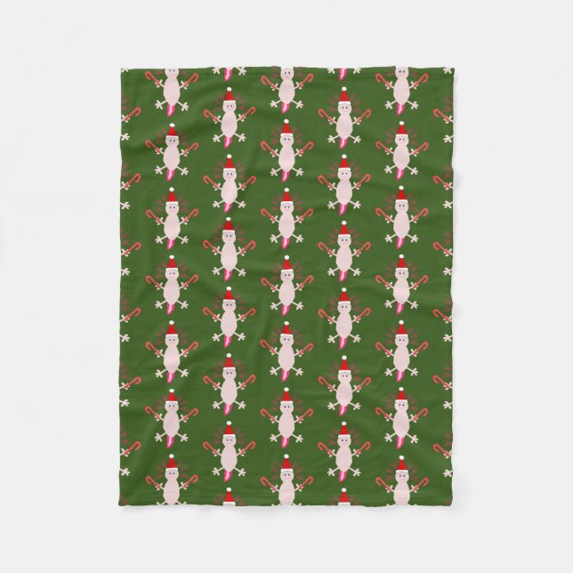 Cobertor De Velo Axolotl de Natal Bonito Padrão (Frente)