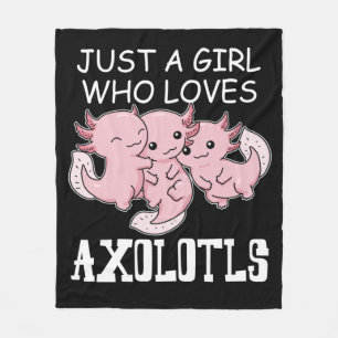 Cobertor De Velo Axolotl Kids Kawaii Axolotl Gift Girls Axolotl