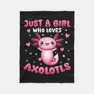Cobertor De Velo Axolotl Para Meninas Apenas Uma Menina Que Ama Axo