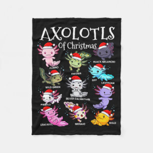 Cobertor De Velo Axolotls Chapéu de Papai Noel Pijama de Natal Anim