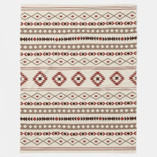 Cobertor De Velo Aztec Browns Rust Cream Mixed Motifs Padrão