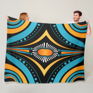 Cobertor De Velo Azul-amarelo preto