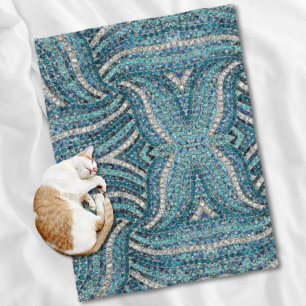Cobertor De Velo azul-azul-azul-cinza-de-prata