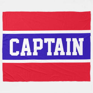 Cobertor De Velo Azul-Branco-Brilhante, CAPITÃO-Esportes Negros