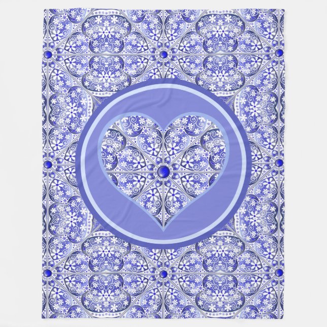 Cobertor De Velo Azul cerâmico de Grécia (Frente)