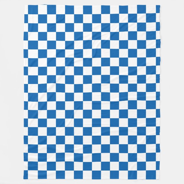 Cobertor De Velo Azul Checkered (Frente)