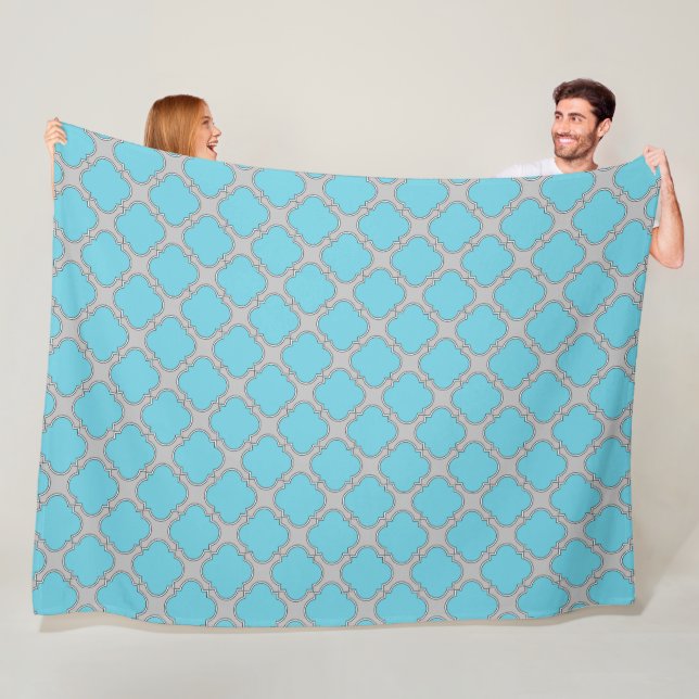 Cobertor De Velo Azul e cinza de Quatrefoil (In Situ)