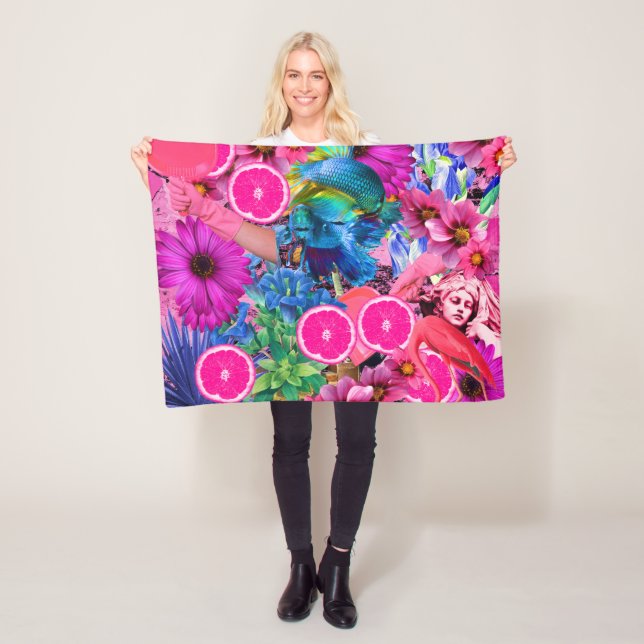 Cobertor De Velo Azul e Rosa. (In Situ)