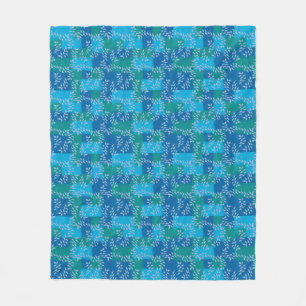 Cobertor De Velo Azul, folha de folhas, cor de água azul