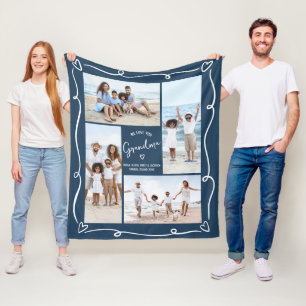 Cobertor De Velo Azul Marinho 4 Foto Amor Você Vovó Desenhos Rabisc