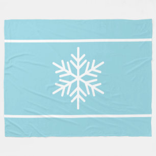 Cobertor De Velo Azul Ovo de Robin Floco de Neve Branco Listras Hor