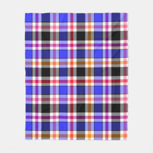 Cobertor De Velo Azul Preto Multicolor Flanela Xadrez Tartã