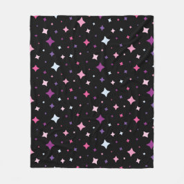 Cobertor De Velo Azul Rosa Estrelas Roxas Espaço Cósmico Céu Noturn