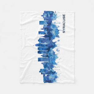 Cobertor De Velo Azul Skyline Syracuse Nova York