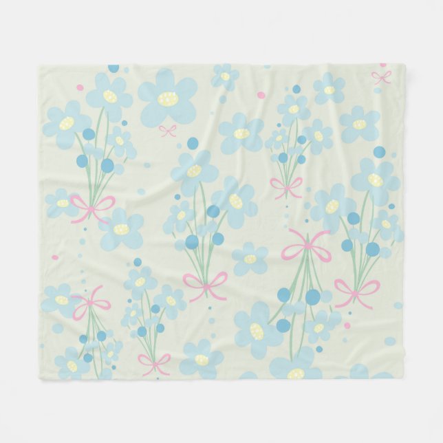 Cobertor De Velo Azul Suave e Harmonia Rosa (Frente (Horizontal))