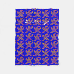 Cobertor De Velo Azul Thunder_Cove, peixe estrelado roxo